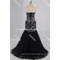 Luxury Strapless Chiffon Beaded Evening Dress Sexy Backless Mermaid Dress Train Sequined Formal Occasion Dress